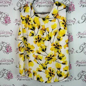 TanJay Yellow Floral Women's Tank Top